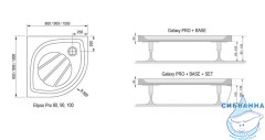 Душевой поддон Ravak Elipso Pro 80x80 XA234401010