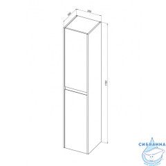 Пенал Aquanet Nova Lite 35 см, дуб черный 287898