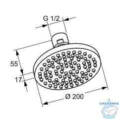 Душевая система Kludi Bozz 200 1 режим 386300576  (хром)