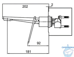 Смеситель для раковины встраиваемый Frap F1057-22 (хром/черный)