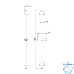 Стойка для душа, Niagara, Milardo, NIA6500M17