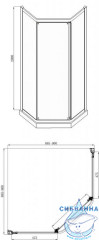 Душевое ограждение Encanto Bello 90x90 см профиль хром, стекло прозрачное ES090.6115A (без поддона)
