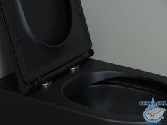 Унитаз приставной безободковый Ceramicanova Metropol Rimless CN4004MB с сиденьем Soft Close (микролифт)