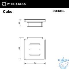 Мыльница подвесная WHITECROSS Cubo CU2420GL (золото)
