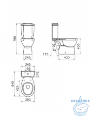 Унитаз напольный Jacob Delafon July E24541RU-00 с бачком и сиденьем Soft Close (микролифт)