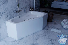 Акриловая ванна Aquatek Медея R 170х95 с каркасом