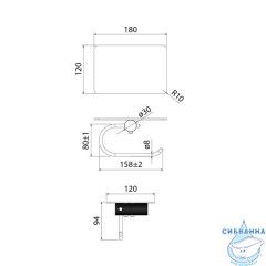 Бумагодержатель с полкой, нержавеющая сталь, Дюна (Duna), золото матовое, IDDIS, DUNMGC0i43