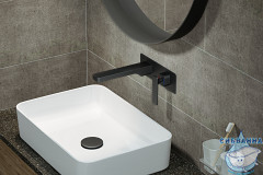 Смеситель для раковины встраиваемый Timo Torne 4371/03SM (черный матовый)