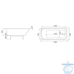 Ванна из искусственного камня Jacob Delafon Elite 180x80 с ножками