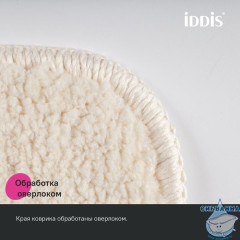 Коврик для ванной комнаты, 65х45, микрофибра, светло-бежевый, IDDIS, PSQS02Mi12