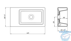 Мебельная раковина Акватон Эрис 46