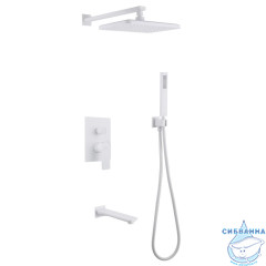 Душевая система Abber Weiss Insel 310 1 режим AF8017FW (белый матовый)