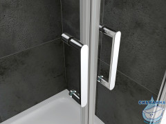 Душевое ограждение ABBER Sonnenstrand 100x90 профиль хром, стекло прозрачное AG04100C-S90 (без поддона)