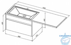 Тумба под раковину Aquanet Токио 68 белый 236917