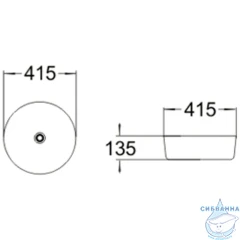 Раковина на столешницу 42 см SantiLine SL-7011