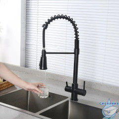 Смеситель для кухни Gappo G4398-66 (черный матовый)