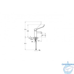 Смеситель для раковины Vitra AquaMed A42312WSA (без донного клапана)