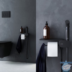 Встраиваемый смеситель с гигиеническим душем Am.Pm Like F0202622 (черный матовый)