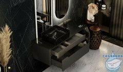 Тумба под раковину Jorno Shine 120 см Shi.01.120-M/P/A антрацит