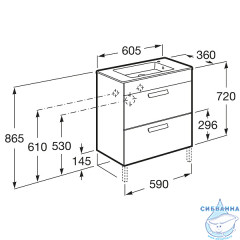 Тумба Roca Debba 60 с раковиной Roca Debba 60 белый глянец