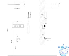 Душевая система Abber Daheim 230 1 режим AF8253B (черный матовый)