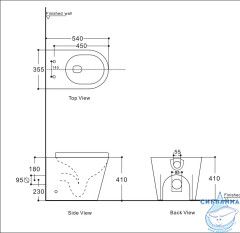 Унитаз приставной безободковый Aquanet Tavr 2.0 243544 с сиденьем Soft Close (микролифт)