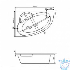 Ванна акриловая Santek Шри-Ланка 150х100 R