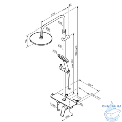 Душевая система Damixa Jupiter 977780300 (черный матовый)
