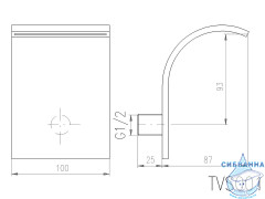 Верхний душ Ravslezak TVS001 100 1 режим (хром)
