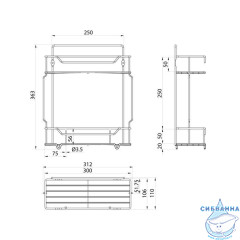 Полка Milardo Grid GRICS2BM44