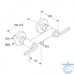 Смеситель для душа Kludi Nova Fonte Puristic 207100515 (хром)