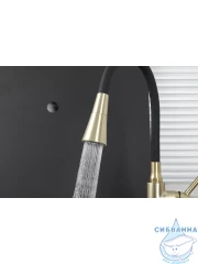 Смеситель кухни Frap F4044-3 (сатин золотой)