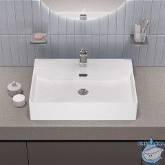 Умывальник накладной/подвесной, белый глянцевый, Bild, IDDIS, BILWS60i27