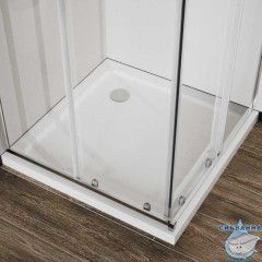 Душевое ограждение Vincea Сити 80x80 профиль хром, стекло прозрачное VSS-5CT800CL