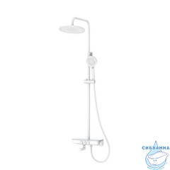 Смеситель для ванны с верхним душем, белый матовый, Shelfy, IDDIS, SHEWTBTi06