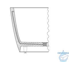 Скрытый/внутренний перелив с хромированной накладкой+сифон Esse
