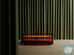 Ванна из полиэфирной смолы ABBER Kristall 170х75 AT9708Opal коричневая