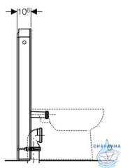 Сантехнический модуль Geberit Monolith Standart 131.001.SL.1 для напольных унитазов