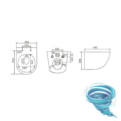 Унитаз подвесной безободковый Lemark Glazer 9614003 с сиденьем быстросъемным Soft Close (микролифт)
