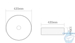 Раковина на столешницу 44 см SantiLine SL-7002