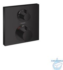 Встраиваемый термостатичесий смеситель для ванны Hansgrohe Ecostat Square 15714670 (черный матовый)