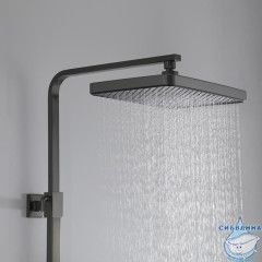 Душевая система Frap F2476-9 320 1 режим (оружейная сталь)