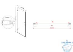 Дверь в нишу Vincea Flex 90 профиль черный, стекло тонированное VDP-1F900CGB