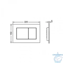 Инсталляция для унитазов TECEbase 9400412 (панель смыва хром глянцевый)