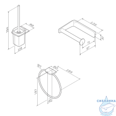 Набор аксессуаров для ванной комнаты AM.PM Inspire AK50T1103B
