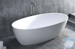 Ванна из искусственного камня Salini Alda 160x70 (материал S-Sense, белый глянцевый)