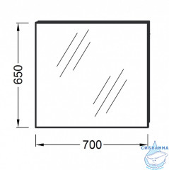 Зеркало Jacob Delafon Odeon Up 70 EB1082-NF