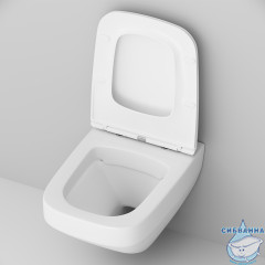 Унитаз подвесной безободковый AM.PM  Inspire 2.0 FlashClean (с сиденьем Soft Close (микролифт) C50A1700SC
