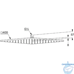 Верхний душ Kludi A-Qa 40 см 6444005-00 (хром)
