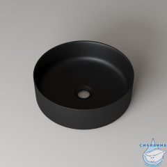 Чёрный матовый умывальник накладной, Ray, IDDIS, RAYBM03i27
